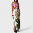 De Saphir - Elegant prikket maxi kjole