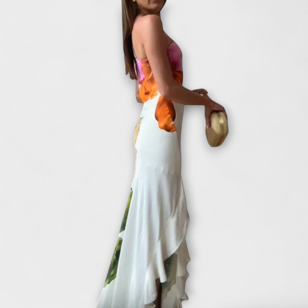 De Saphir - Elegant prikket maxi kjole
