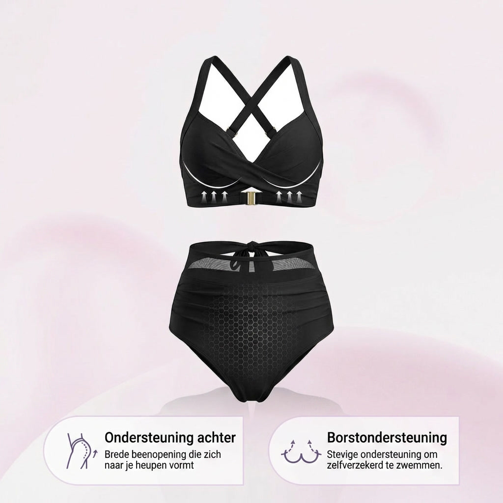 Hilary - 2-i-1 bikini med høj talje
