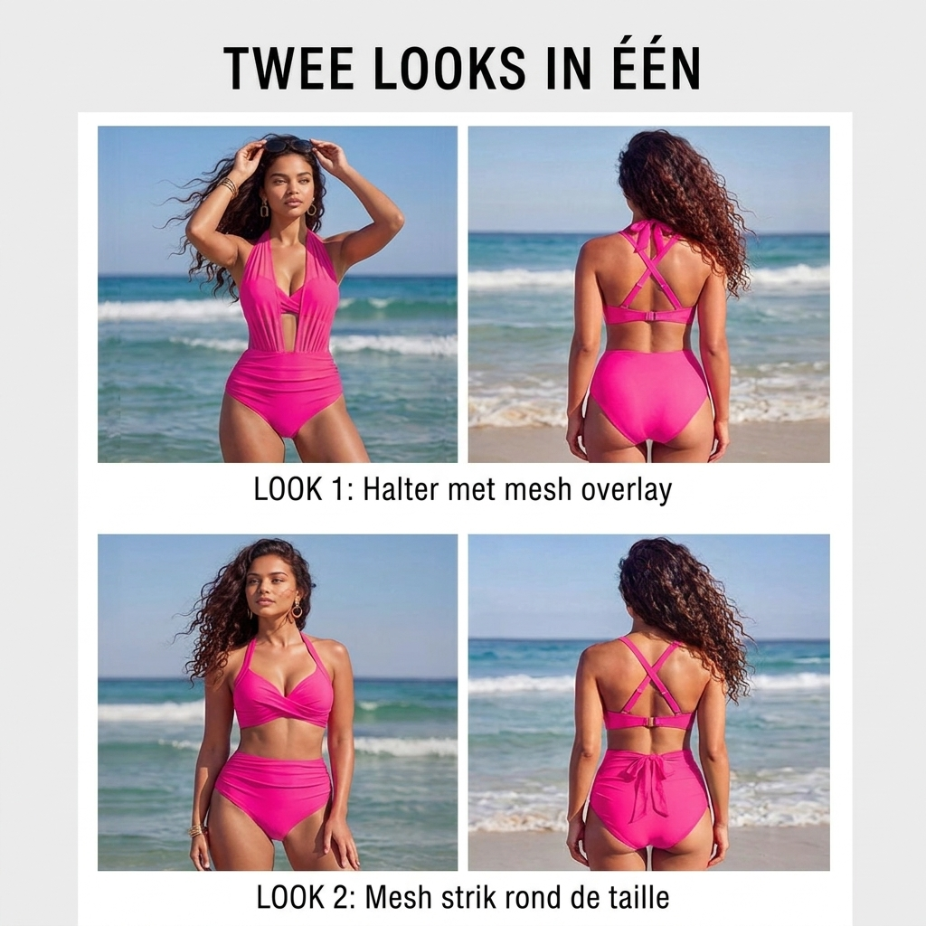 Hilary - 2-i-1 bikini med høj talje