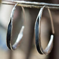 Large Silver Hoop Earrings