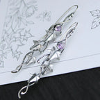 Elf earrings with blue crystal