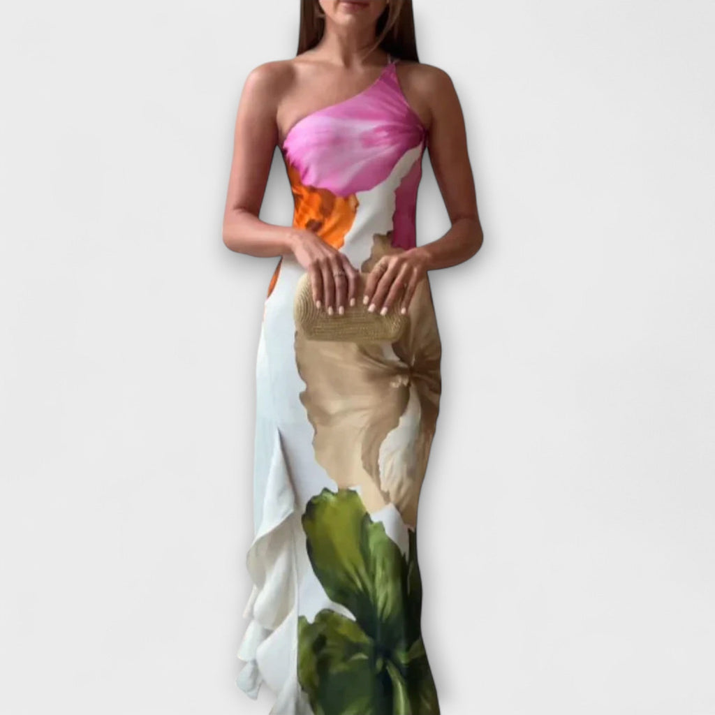 De Saphir - Elegant prikket maxi kjole