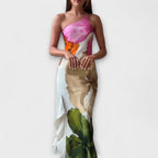 De Saphir - Elegant prikket maxi kjole