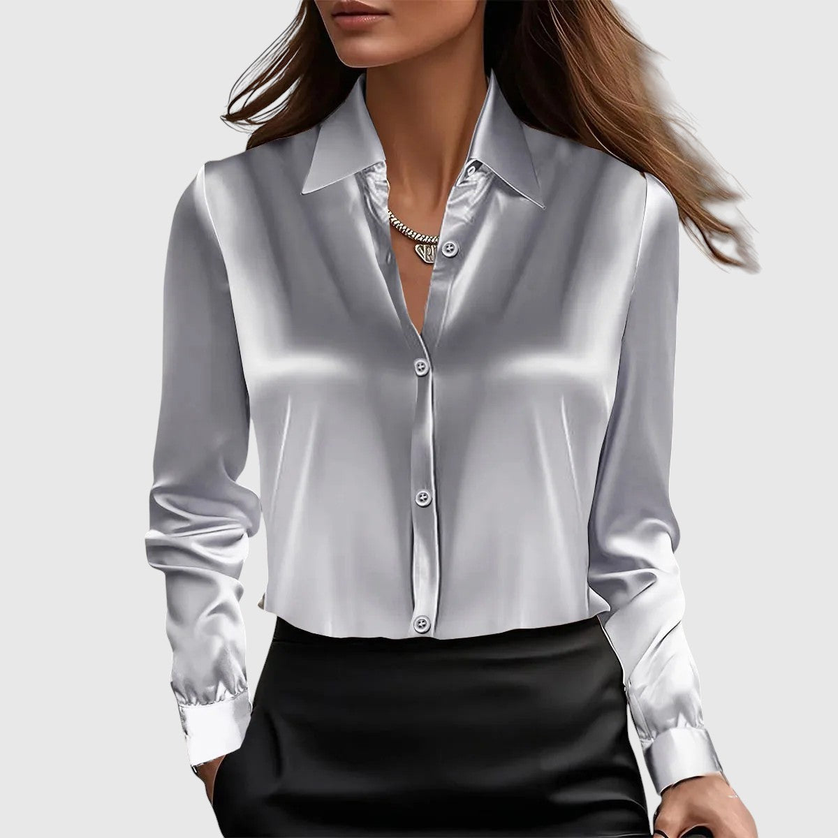Lúcia – elegant silkeskjorte