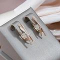 Exquisite Cross Brilliant Cross Earrings in Gold