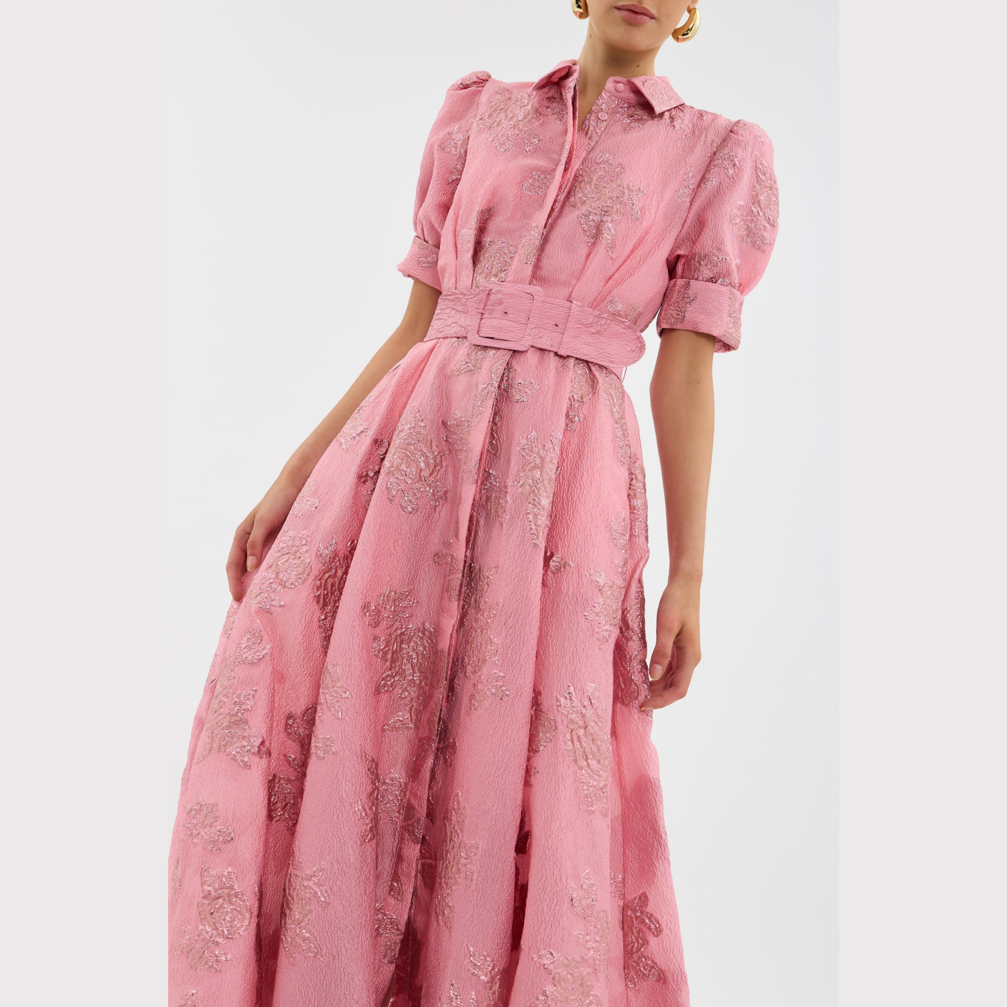 Beatrice™ | Pink kjole med ballonærmer