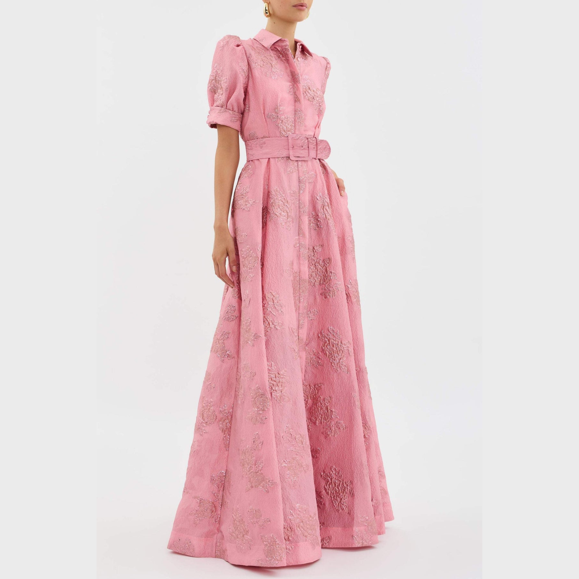 Beatrice™ | Pink kjole med ballonærmer