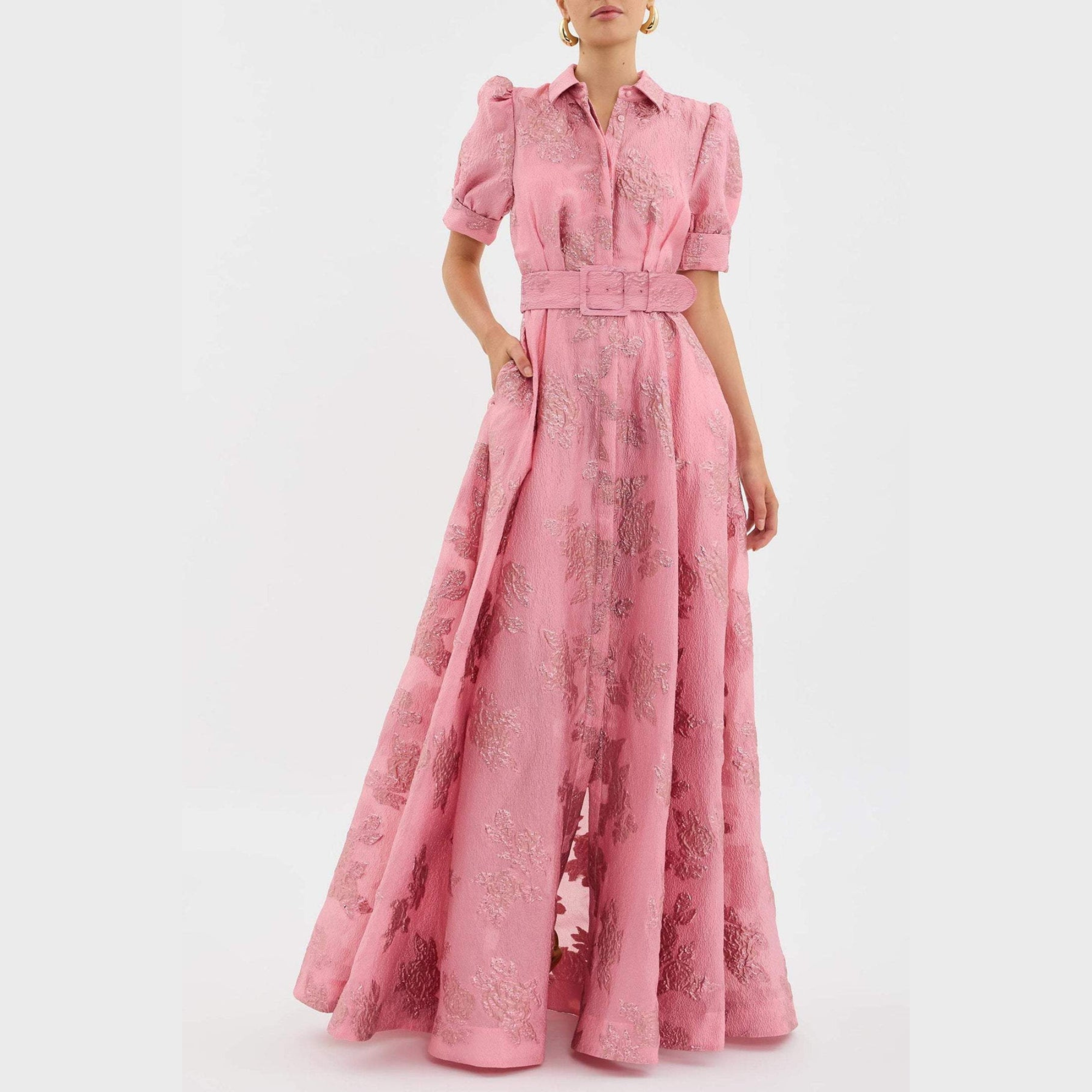 Beatrice™ | Pink kjole med ballonærmer