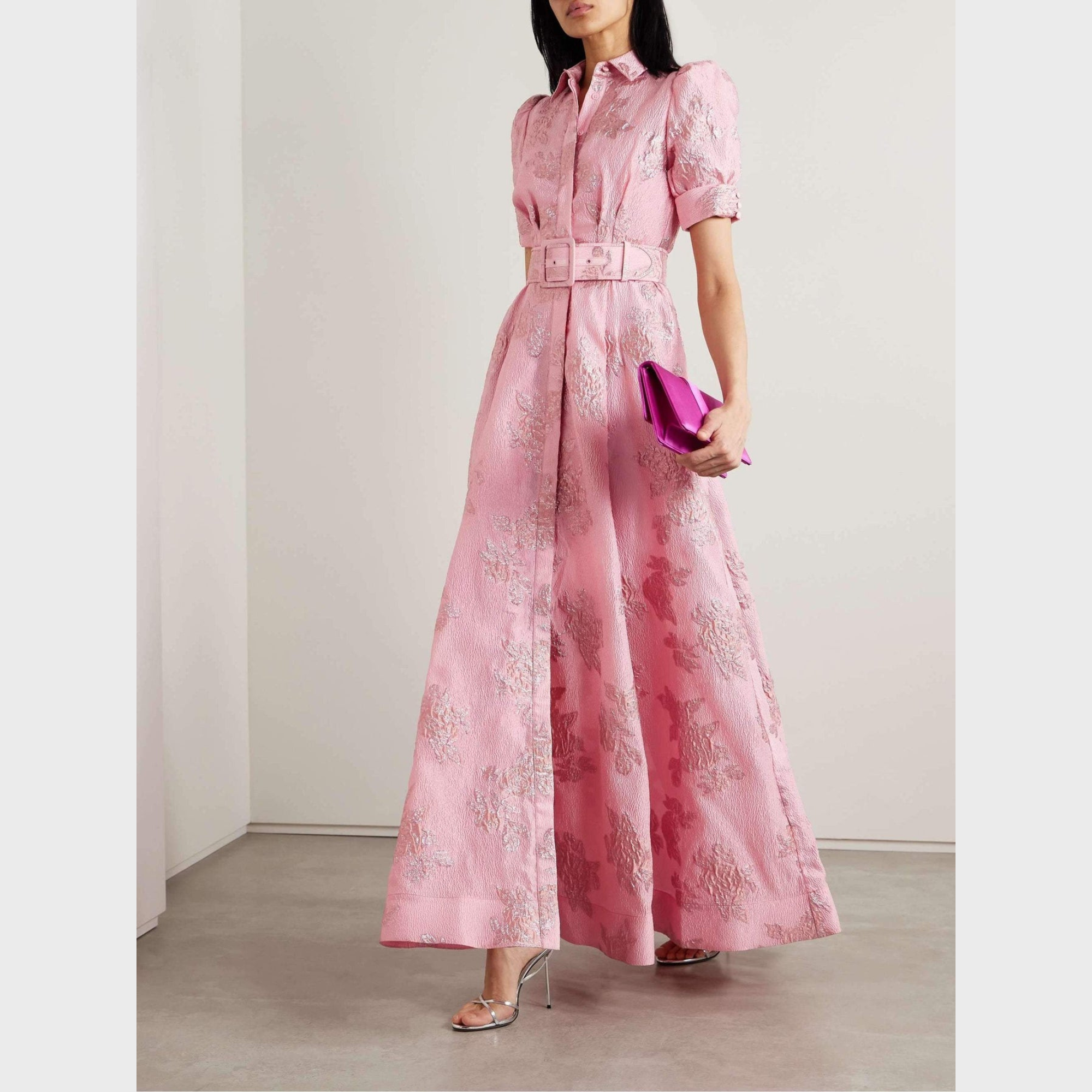 Beatrice™ | Pink kjole med ballonærmer