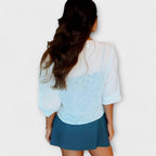 Olivia - Bluse med åben frontpanel
