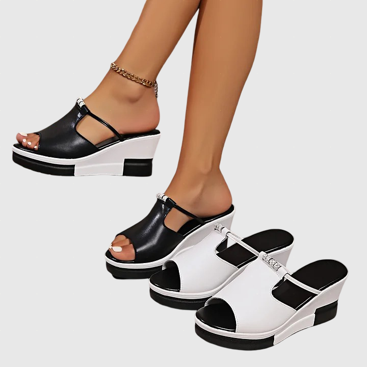 Ronya – Komfortable kilehæls sandaler