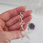 Custom Name Necklace with Vertical Lettering