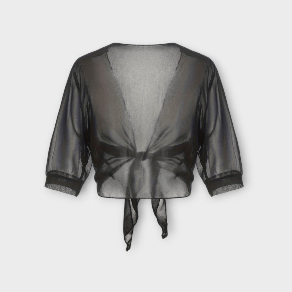 Olivia - Bluse med åben frontpanel
