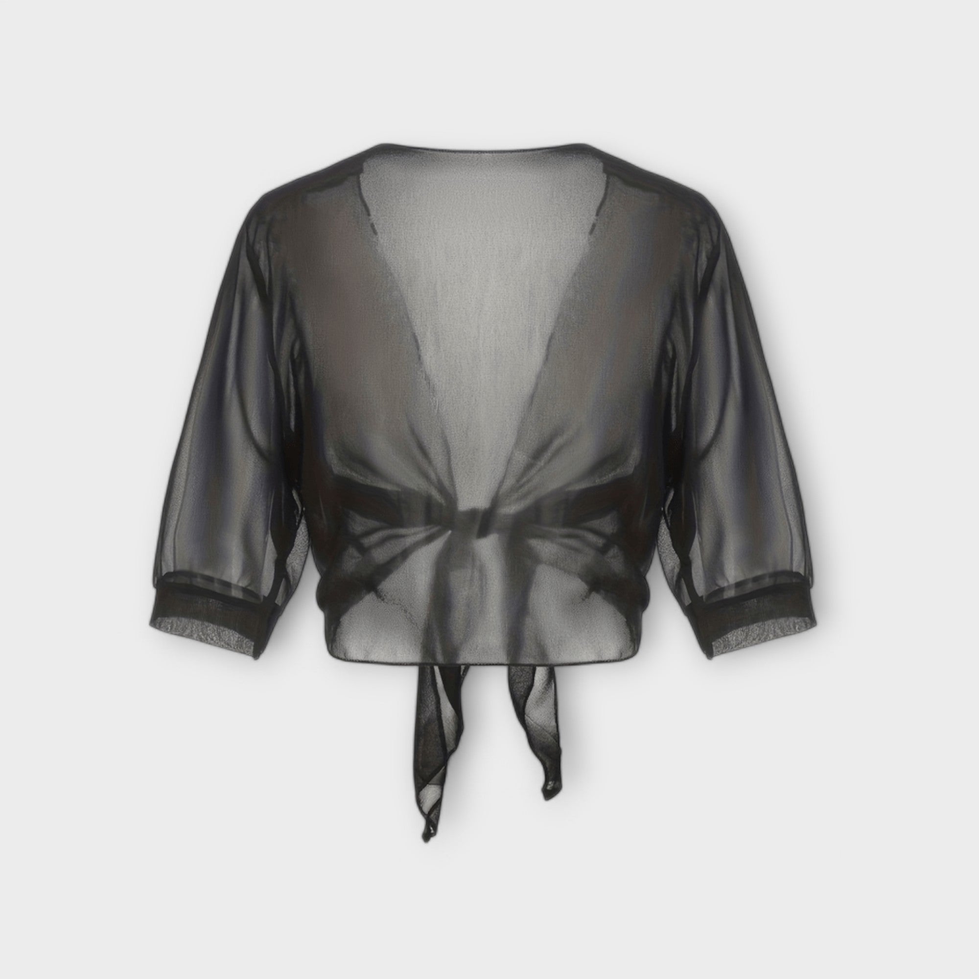 Olivia - Bluse med åben frontpanel