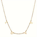 Golden Custom Initial Necklace