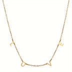 Golden Custom Initial Necklace
