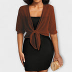 Olivia - Bluse med åben frontpanel
