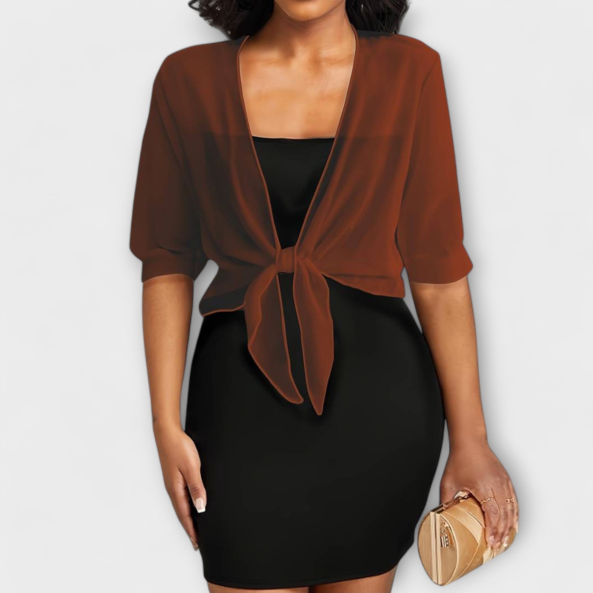 Olivia - Bluse med åben frontpanel