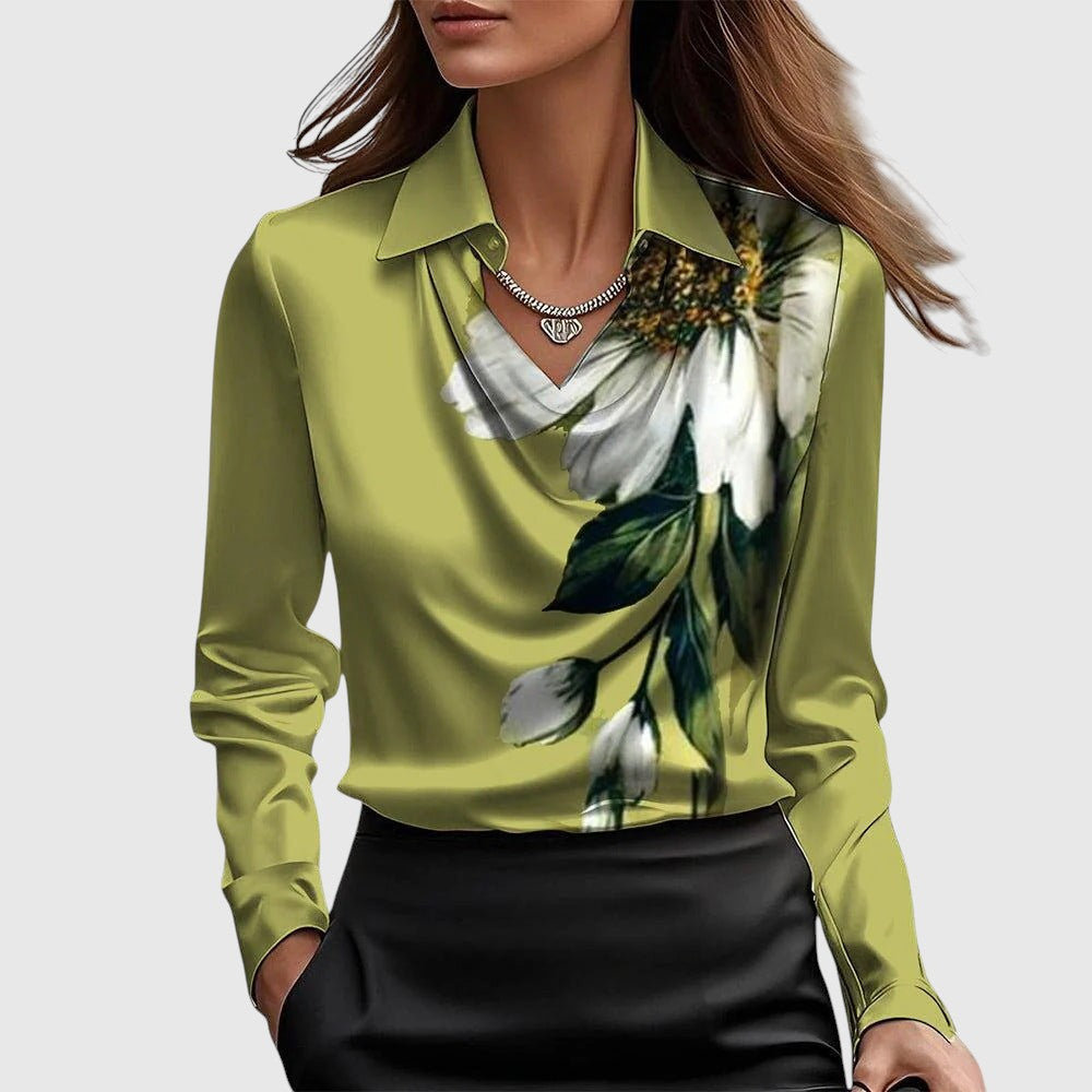 Adela – Elegant silkeeffekt bluse