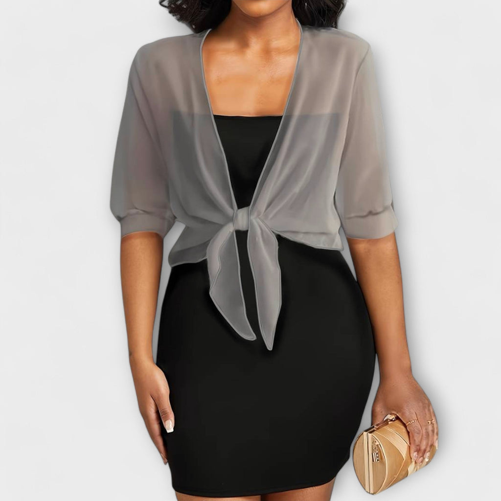 Olivia - Bluse med åben frontpanel