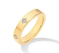 Elegant Gold Ring with Diamond Accents