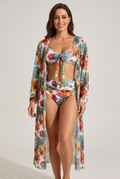 Paloma | 3-delt bikini med blomsterkimono
