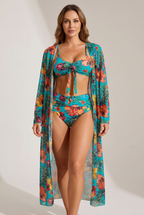 Paloma | 3-delt bikini med blomsterkimono