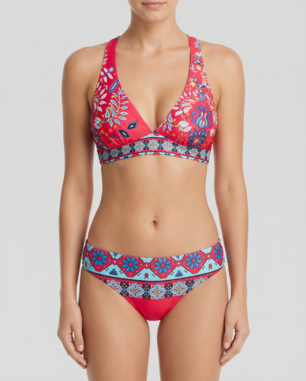 Dolores | Bikini med blomster- og geometrisk print