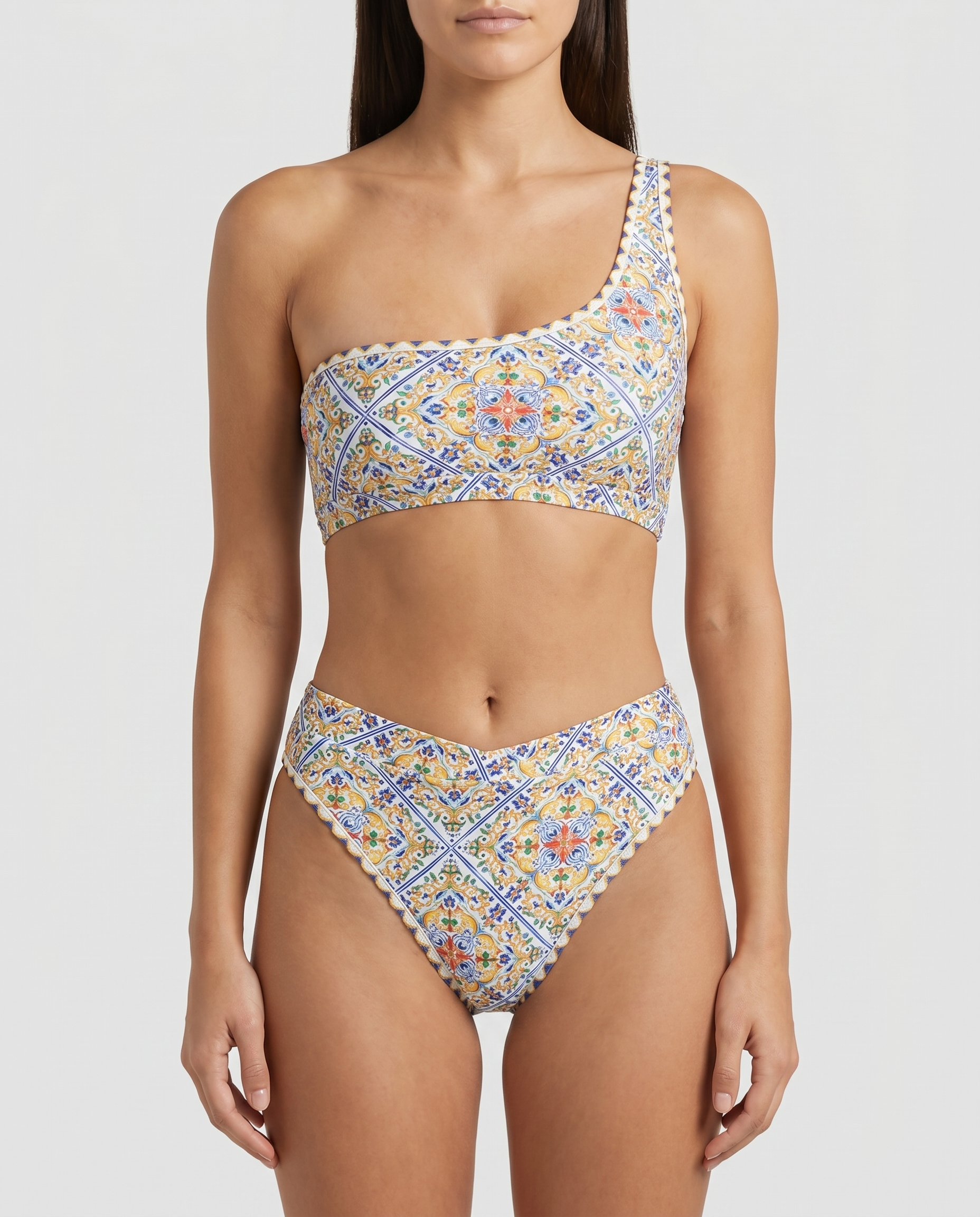 Kalliope - Bikini med én skulderstrop og print