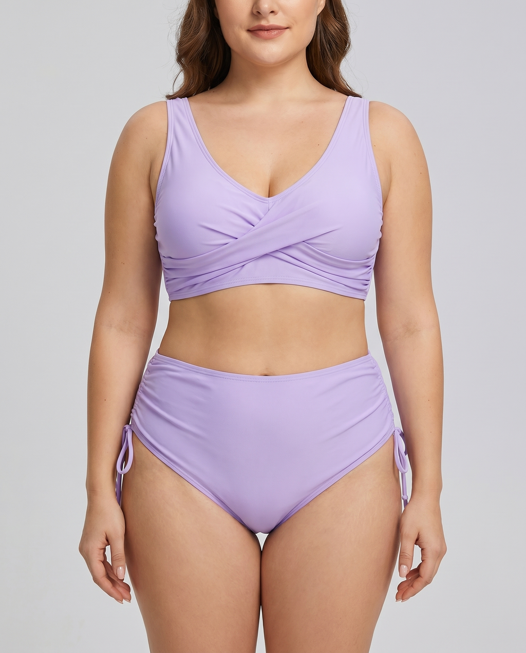 Thalia - Ensfarvet todelt bikini