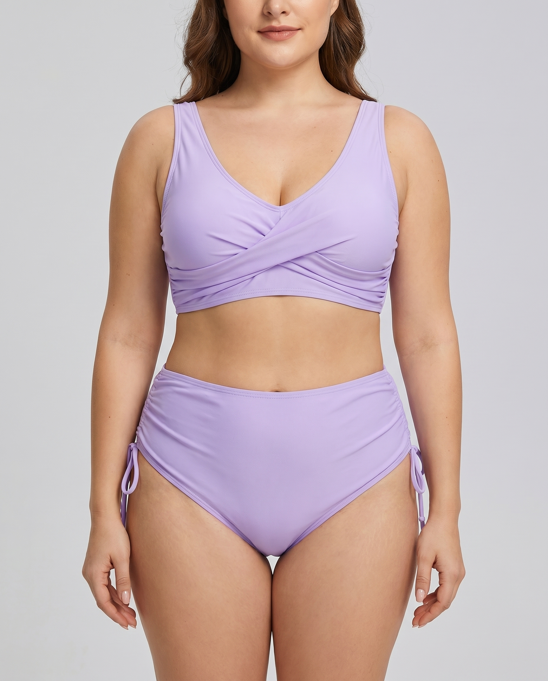 Thalia - Ensfarvet todelt bikini