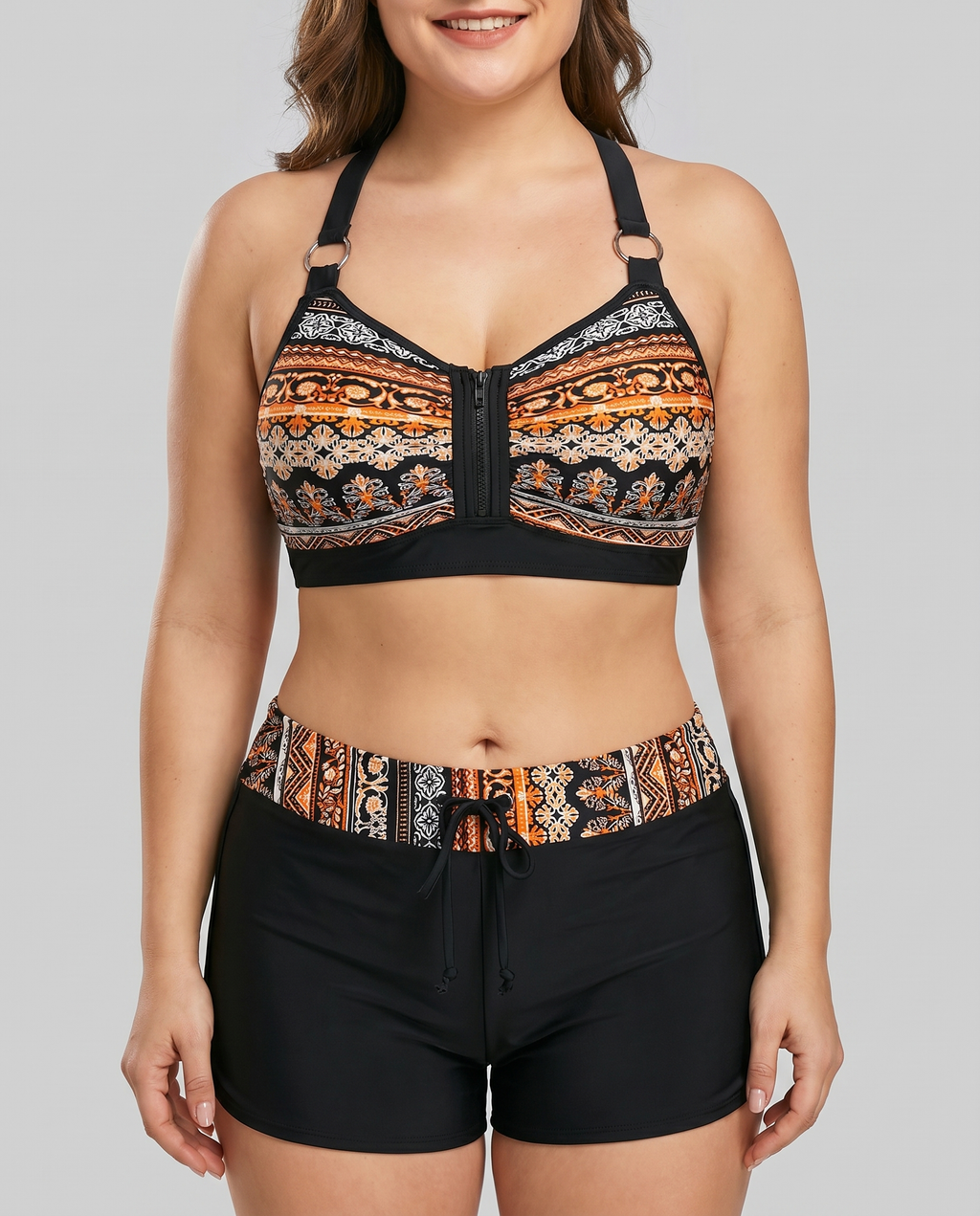 Azahara | Geometrisk bikini med elastisk talje