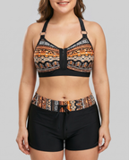 Azahara | Geometrisk bikini med elastisk talje