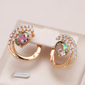 Colorful Crystal Spiral Earrings