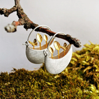 Gold-Plated Earrings "Plant Basket