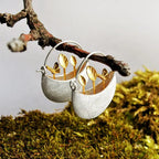 Gold-Plated Flower Basket Earrings in Silver