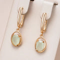 Green Crystal Earrings