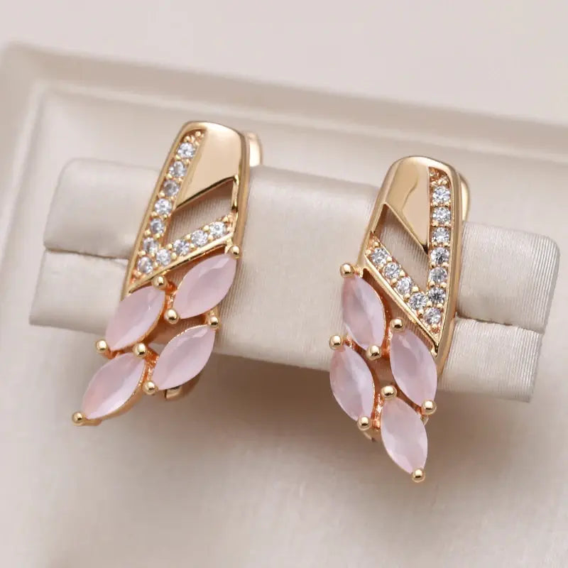 Elegant Rose Crystal Earrings