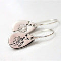 Vintage Dandelion Earrings in Silver