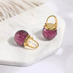 Earrings with crystal balls