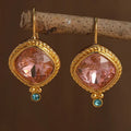 Vintage Rose Gold Crystal Earrings