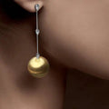 Vintage Golden Sphere Earrings