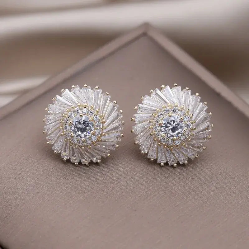 Elegant bright spiral earrings