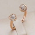 Elegant ring with open light beads