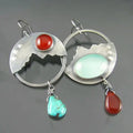 Vintage Landscape Earrings in Silver