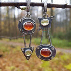 Mechanical Earrings with Vintage Crystals