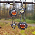 Mechanical Earrings with Vintage Crystals