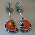 Red and Blue Vintage Earrings