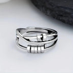 Vintage Silver Tree Layered Ring